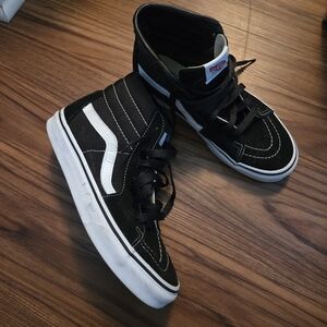 High Top Vans Black White Suede